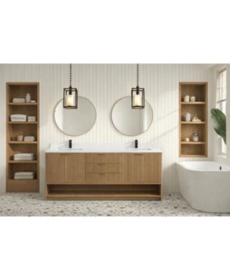 Diego 72" Bathroom Vanity Oak