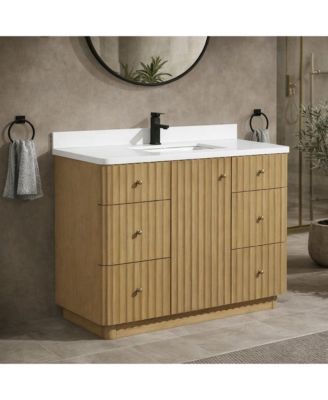 La Jolla 42" Bathroom Vanity Washed Oak