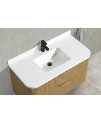 Chantal 42" Floating Bathroom Vanity Oak