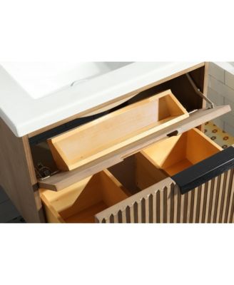 Diego 24" Floating Bathroom Vanity Weathered Fir