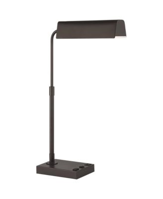 Harris 25 1/2" High Pharmacy Modern Desk Lamp USB Port AC Power Outlet Finish Metal Home Office Charging