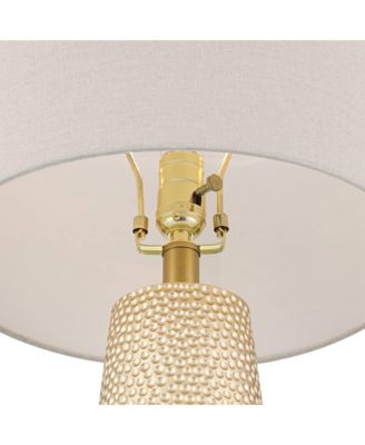 Mira 25 1/4" High Modern Table Lamps Set of 2 Textured Finish Oatmeal Shade Living Room Bedroom Bedside