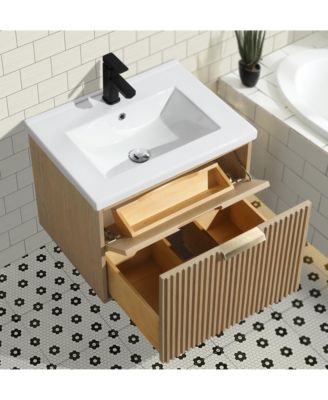 Diego 24" Floating Bathroom Vanity Oak