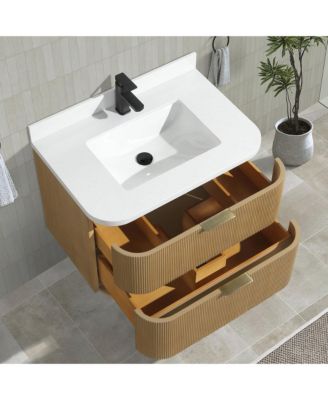 Chantal 30" Floating Bathroom Vanity Oak