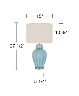 Leros 27 1/2" High Glass Gourd Table Lamp with Dimmer