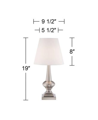 Modern Desk Table Lamp 19" High Brushed Steel