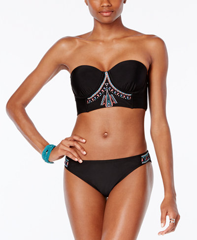 Bikini Nation Stitch Perfect Embroidered Top & Hipster Bottoms