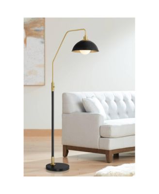Baltar Modern 68 1/2" Tall Standing Floor Lamp Curved Arc Dimmable Metal Brass Finish Bedroom Dome Shade