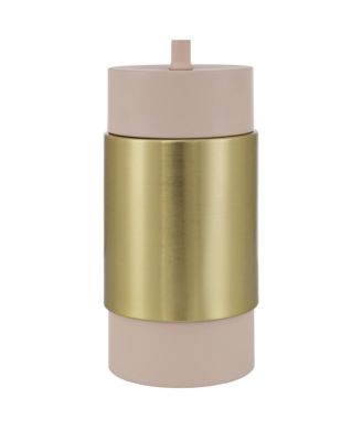 Delia 16" High Antique Brass Mushroom Accent Table Lamp Set of 2