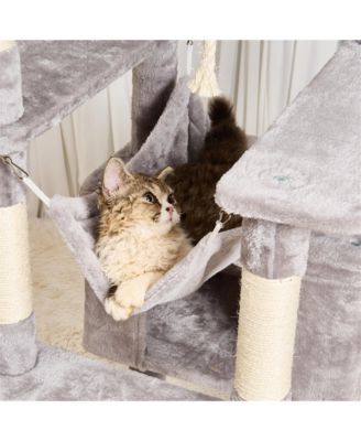 72 Inch Modern Cat Tree Tower with 2 Condos Sisal Scratching Posts Large Activity Center