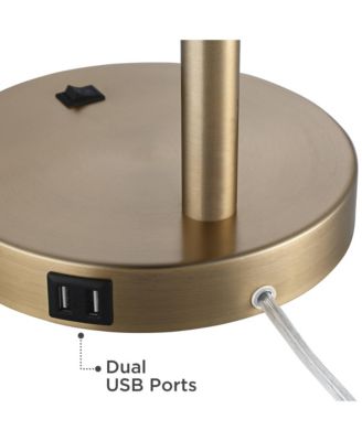 Colborne 28" Tall Mid Century Modern Desk Lamps Set of 2 USB Port Adjustable LED