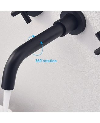 Wall Mount Bathroom Sink Faucet, Single-Handle Wall Faucet for Vessel Sink, Modern Design