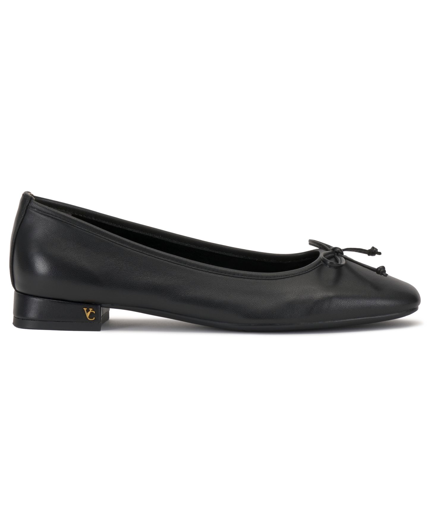 Женские туфли Vince Camuto Jenlea Block Heel Ballet Flats, цвет: Чёрный кожаный — фото 2