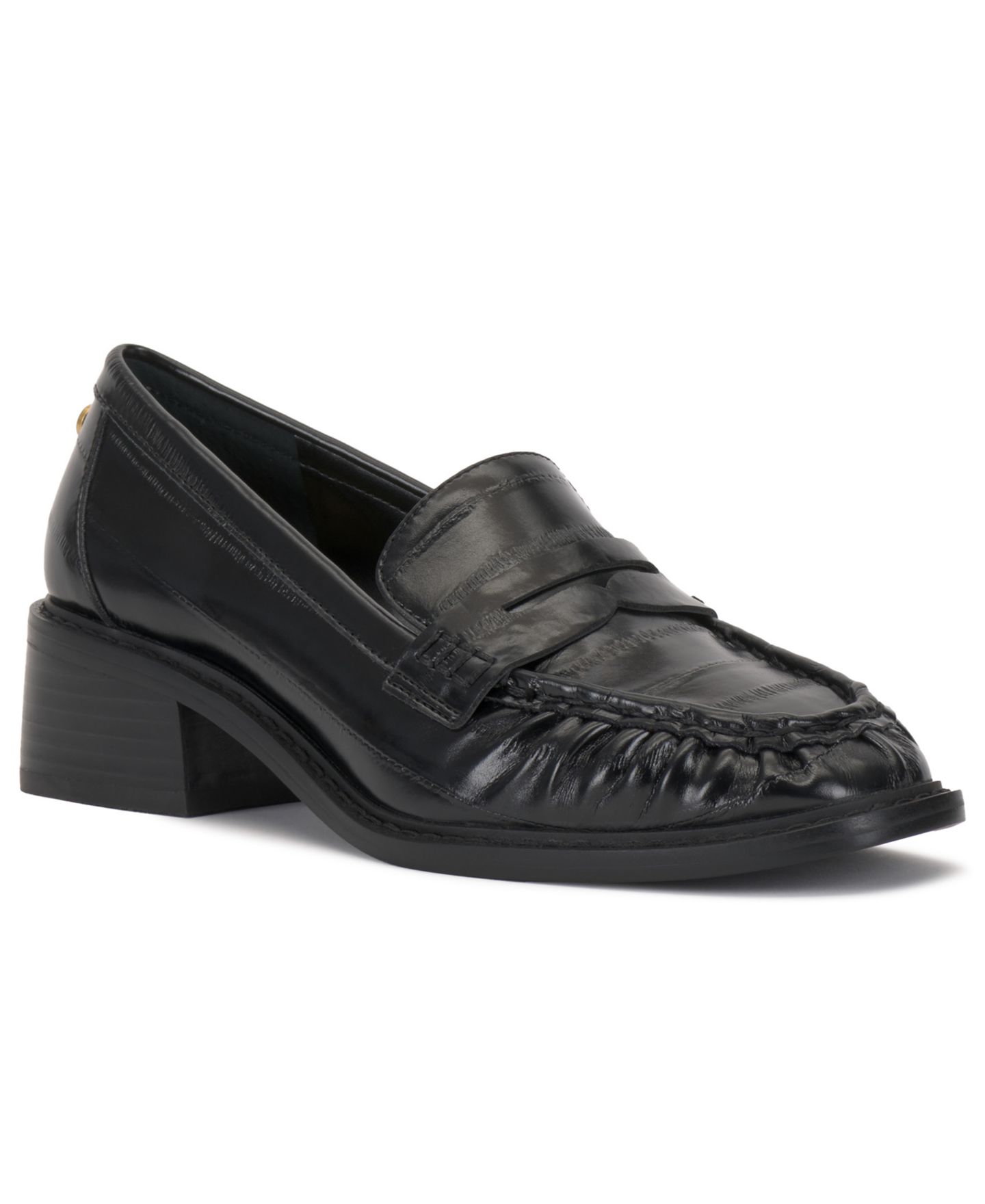 Женские туфли Vince Camuto Eshnie Block-Heel, цвет: Чёрный кожаный — фото 1