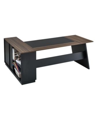 L-Shaped Executive Desk with File Drawer and Storage Cabinet, Large Modern Office Table, 350 lbs Capacity