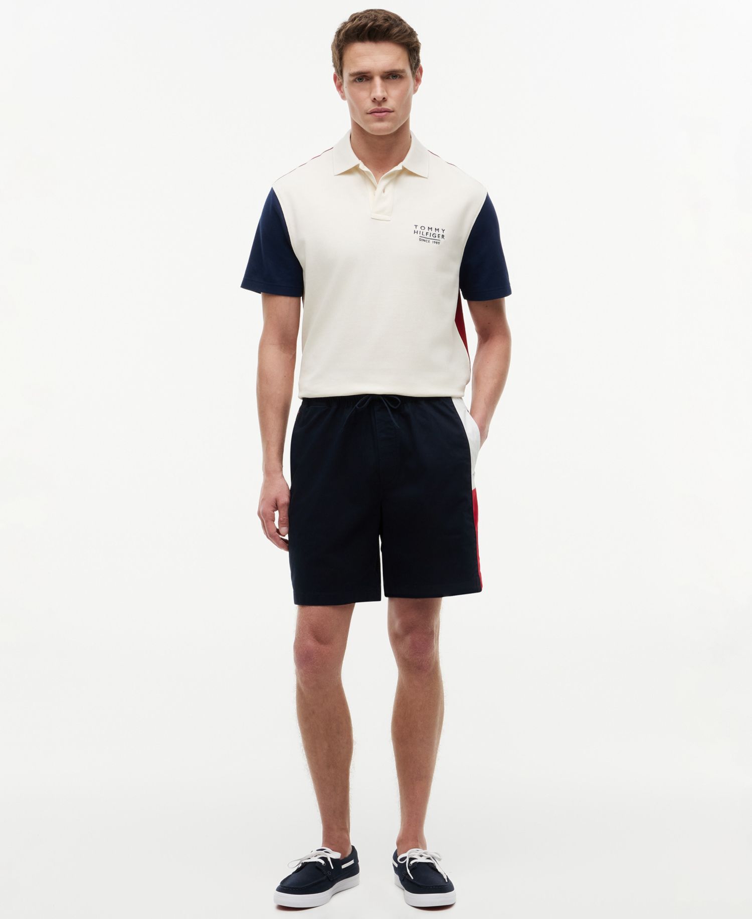 Men's 8" Regular-Fit TH Flag Stripe Shorts