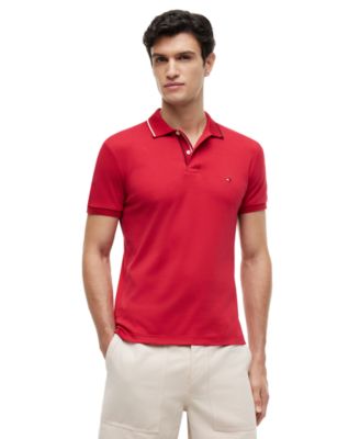 Men's Slim-Fit Smooth Touch Tipped Polo Shirt