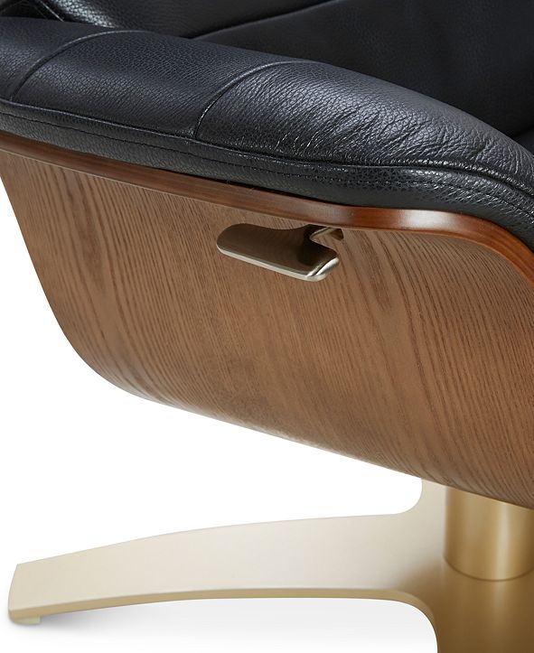 Furniture Annaldo Leather Swivel Chair & Ottoman 2Pc. Set & Reviews