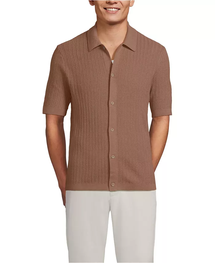 Men's Short Sleeve Lightweight Button Through Polo Shirts - thumbnail 8