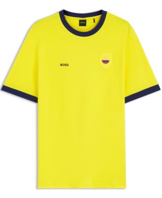 Men's Stretch-Cotton Colombia Country Flag Logo T-Shirt