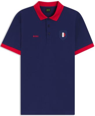 BOSS by Men's Paddy France Country Flag Trim Polo Shirt