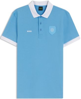 BOSS by Men's Paddy Argentina Country Flag Trim Polo Shirt