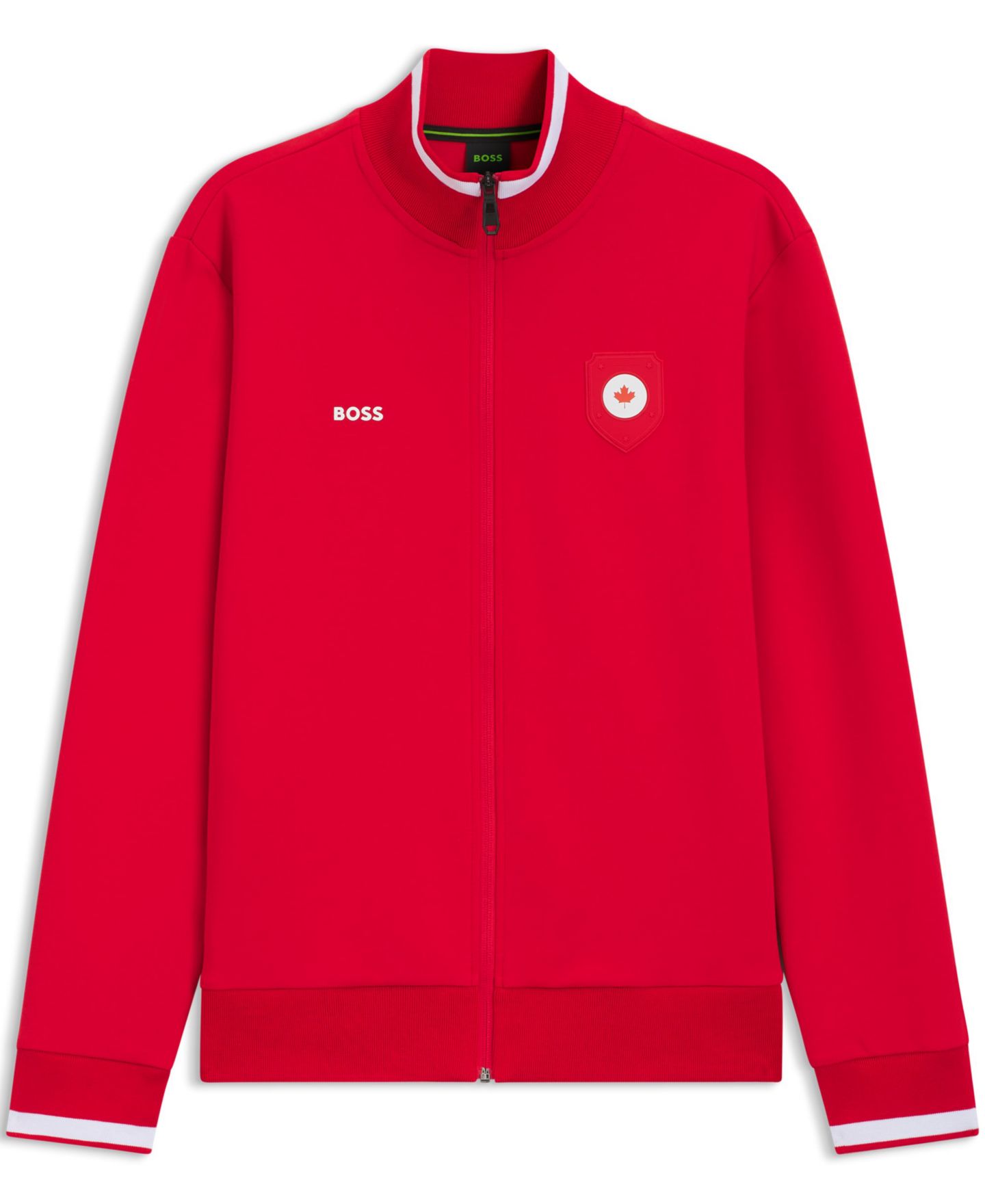 Мужской свитшот Hugo Boss Cotton-Blend Canada Country-Flag Badge, цвет: Красный — фото 5