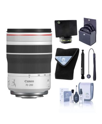 RF 70-200mm f/4L IS USM Lens, Bundle with Flex Lens Shade, 77mm Filter Kit, Cleaning Kit, Lens Wrap, Lens Cleaner, Lens Cap Tether