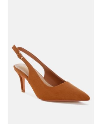 Women's Theobs Soft Microfiber Pointed Toe Slingbacks