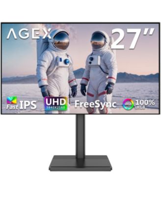 AGEX A27I4K(Black) 27" 4K UHD 3840 x 2160 1.07B Display Colors IPS Gaming Monitor with Adjustable Stand