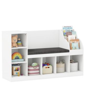 3-in-1 Standing Kids Bookcase with Reading Nook and Storage