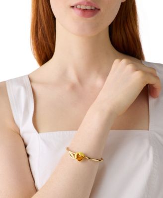 Gold Plated Bloom Bangle Bracelet