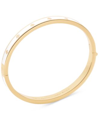 Enamel Hinged Spade Bangle Bracelet