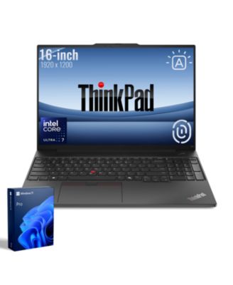 ThinkPad E16 16" Traditional Laptop Intel Core Ultra 7 64GB RAM Intel Graphics 2TB SSD Storage Windows 11 Pro 60Hz