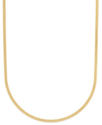 Men's Polished Bismark Chain Necklace in 14k Gold Over Sterling Silver