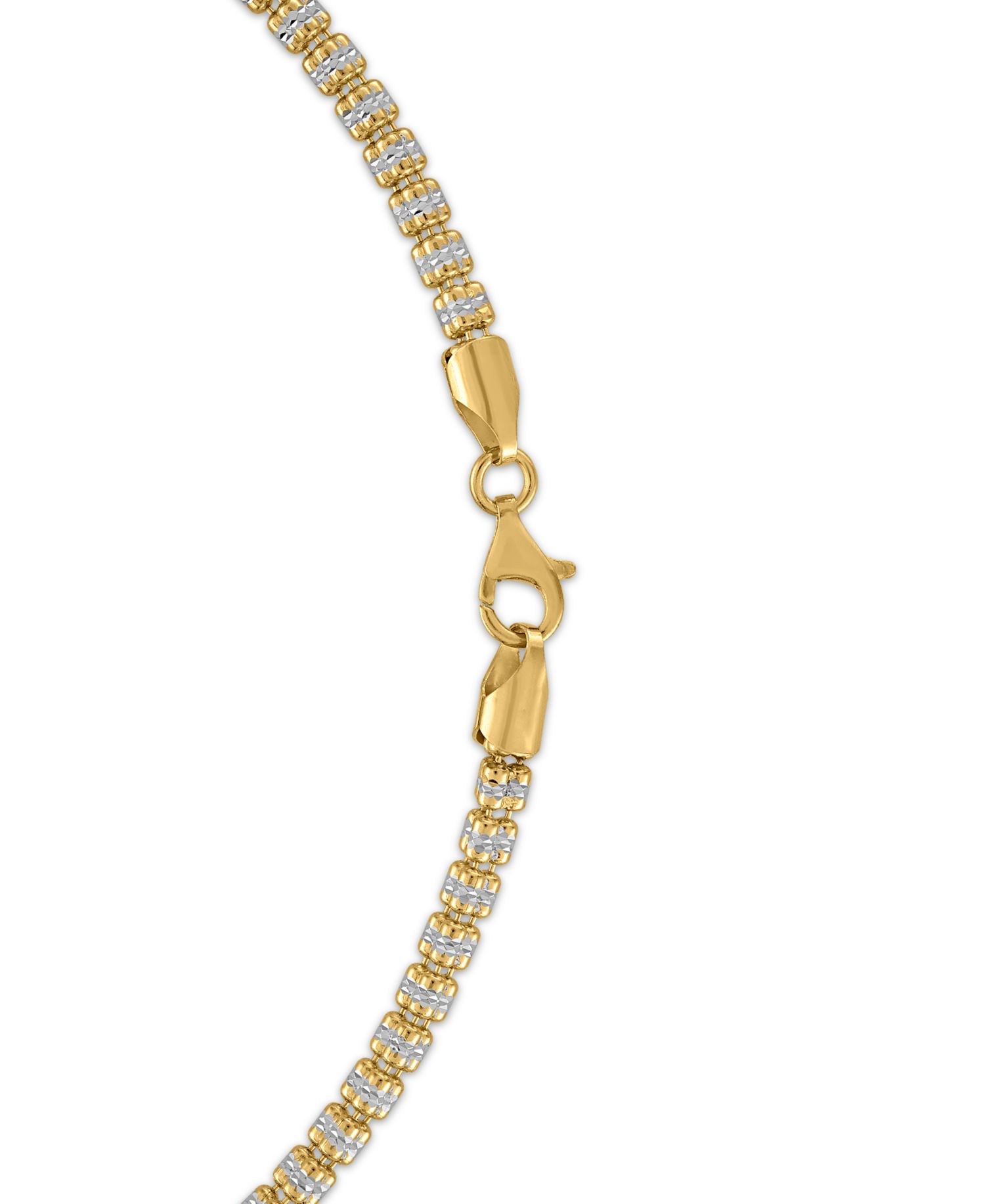 Men's Diamond-Cut Ice Chain Necklace and Bracelet in 14k Gold Over Sterling Silver Collection