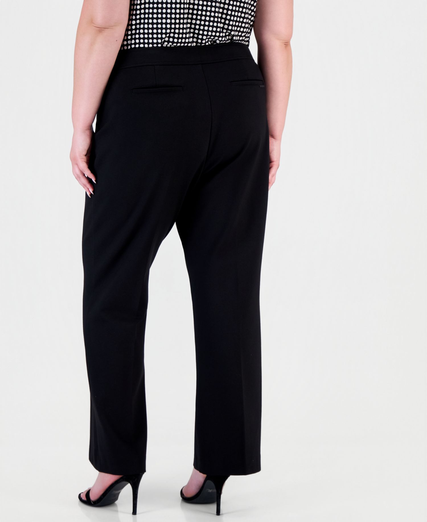 Plus Size Wide-Leg Trousers