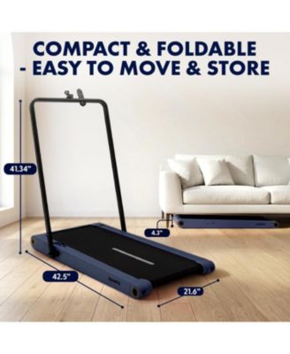 2-in-1 Walking Pad Treadmill with Vibration Plates (SQWPVH15BL)