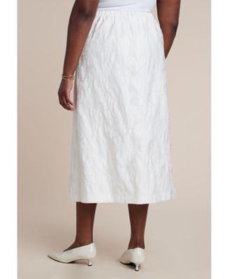 Women's Floral Jacquard A Line Skirt