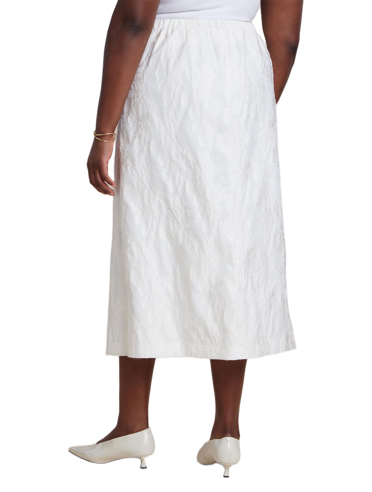 Women's Floral Jacquard A Line Skirt