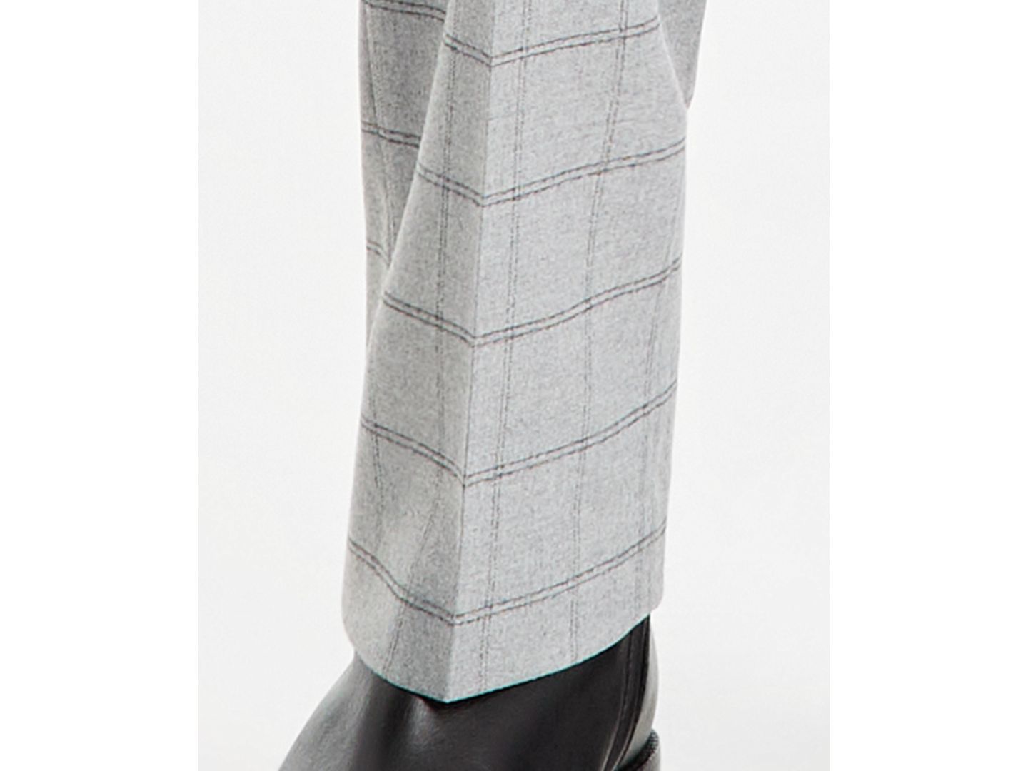 Мужские брюки Tayion Collection Classic-Fit Gray & Black Check Suit Separate, цвет: Серый чёрный — фото 6