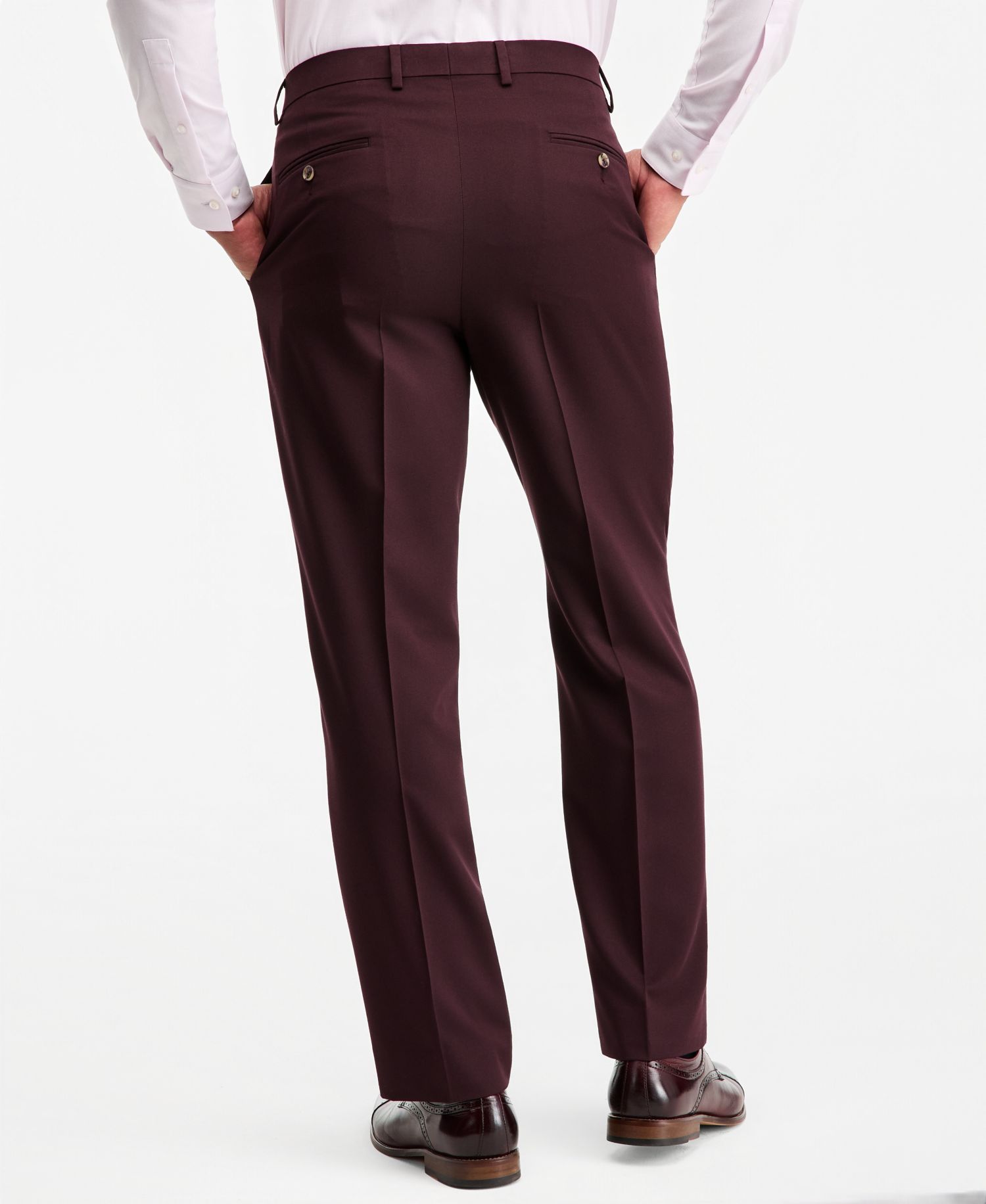 Men's Classic-Fit Burgundy Suit Separate Pants