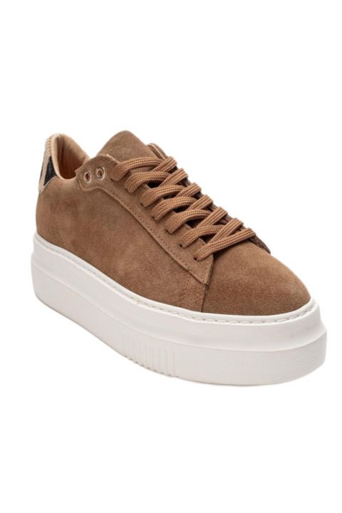 Женские кроссовки Forever & Always Shoes Nera Leather Casual, цвет: Коньячный замшевый