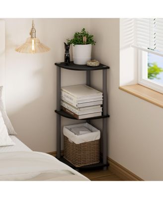 3 Tier Decorative Corner Bookshelf Display Rack.