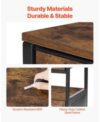 24 Inch Farmhouse Coffee Bar Cabinet with Wheels and Mesh Door