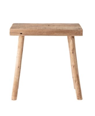 Long 19" Wood Rectangle Stool