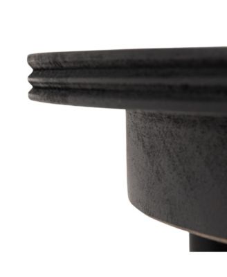 23" Wood Round Table with 2-Cane Shelves