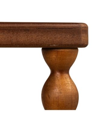 Bobbin Leg 20" Wood Rectangle Accent Table