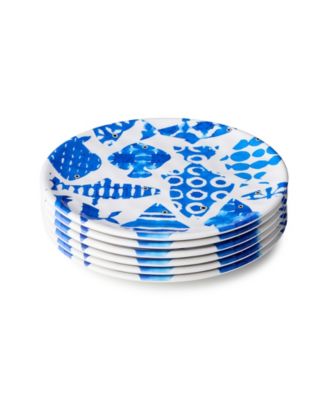 Fish Tale Salad Plates, Set of 6