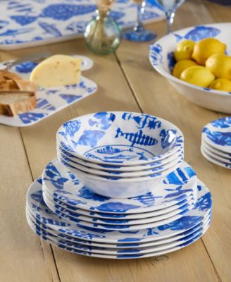 Fish Tale 12-Piece Dinnerware Set, Service for 4